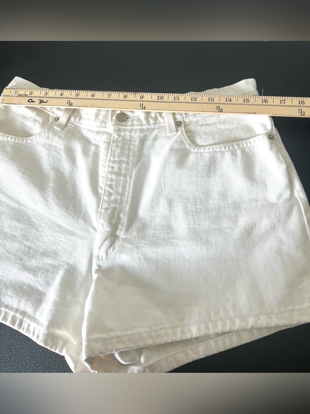 J.Crew White Denim Shorts Size 12 | 100% Cotton - Picture 6 of 8
